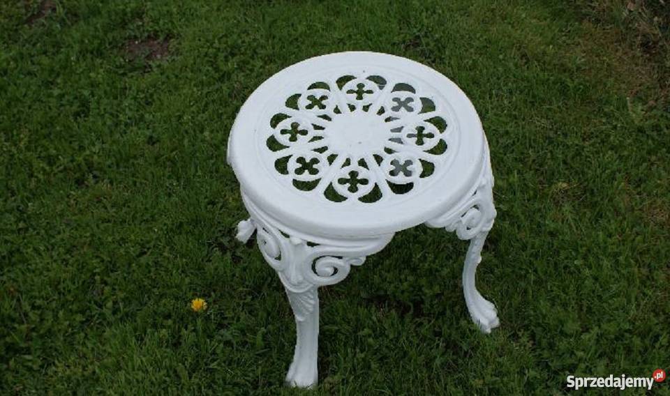 KRZESŁO OKRĄGŁE ŻELIWNE BEZ OPARCIA MEBLE Gołdap