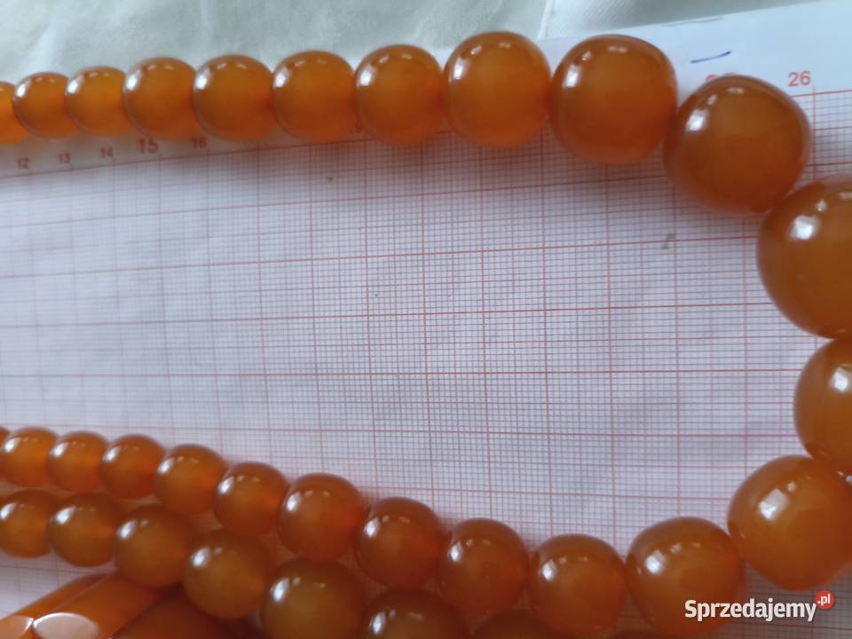 Naszyjnik bransoletka bursztyn vintage prl Białystok