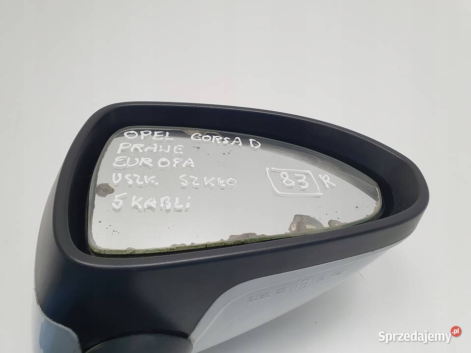 LUSTERKO Opel Corsa D 0614r PRAWE PASAŻERA 5 Pin Rudka