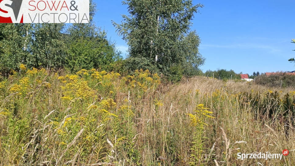 Widokowa działka na spokojnym osiedlu dolnośląskie