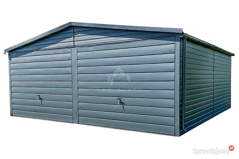 Garaż Blaszany 6x58m 2x Brama Uchylna Rynny Legnica