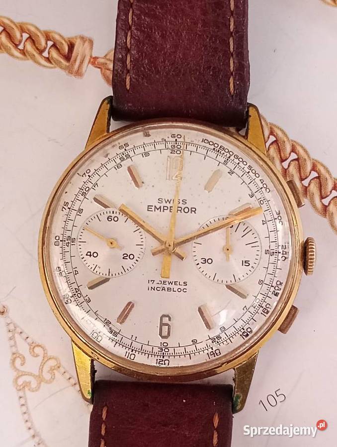 Swiss Emperor chronograf z 1950 roku wielkopolskie Wagowo sprzedam
