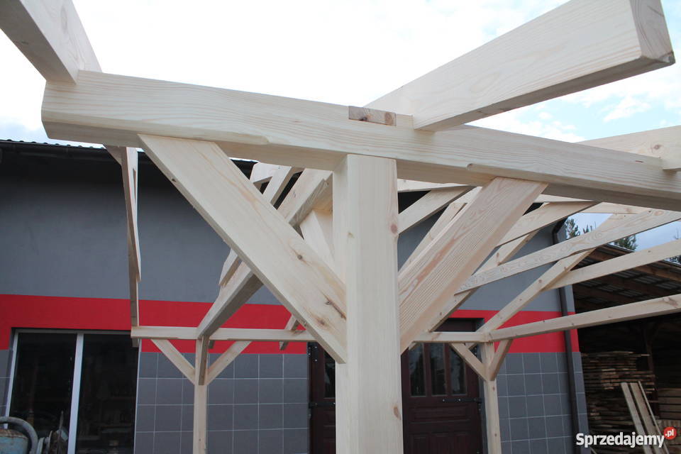 KONSTRUKCJA ALTANY 5x4m WIATA ZADASZENIE PERGOLA Architektura ogrodowa