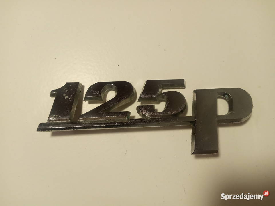 Wyprzedaż logo emblemat napis chrom Fiat 125p Szczecin