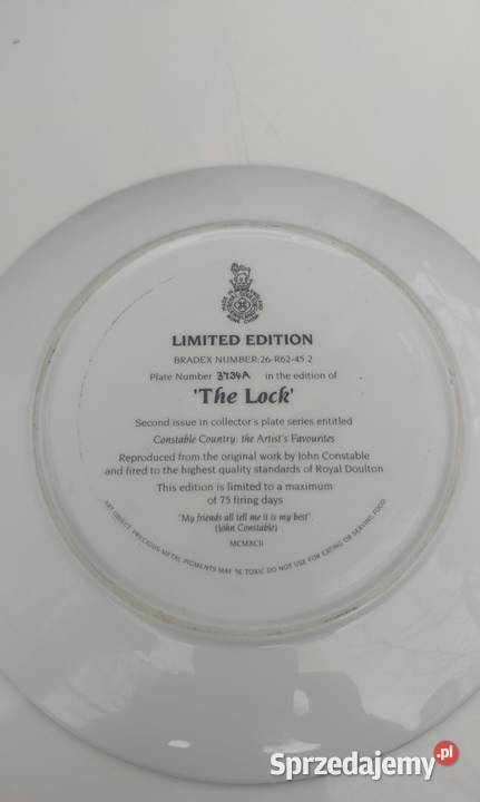 Royal Doulton CONSTABLE THE LOCK talerz Pabianice