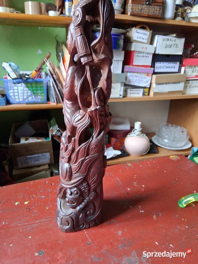 Hinduska figurka z drzewa sandalowego brązowy Katowice