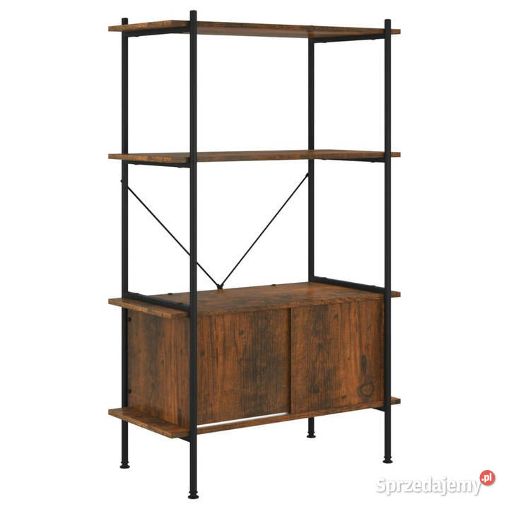 Regał z szafką 80x40x130 stal i materiał