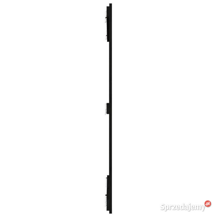 Wezgłowie łóżka czarne 108x3x110 lite drewno Warszawa