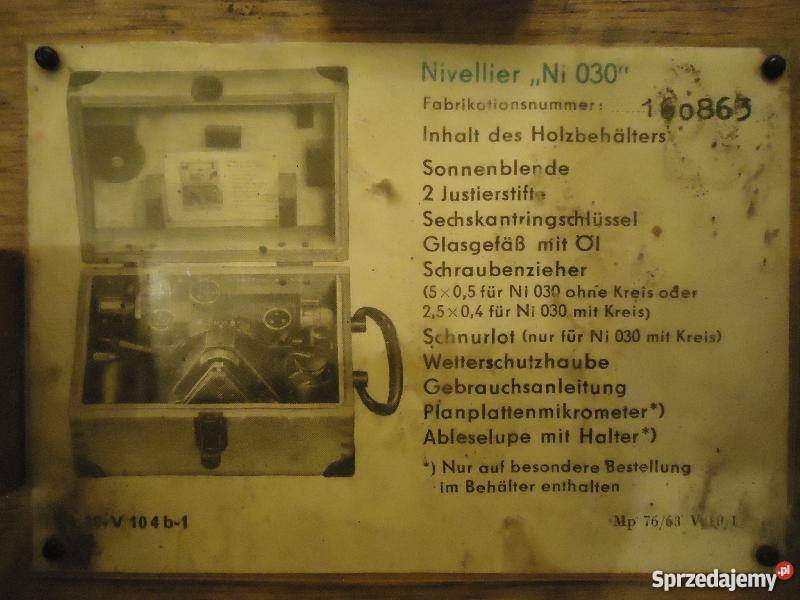 ORYGINALNY NIWELATOR Ni030 CARL ZEISS JENA I Nowy Sącz