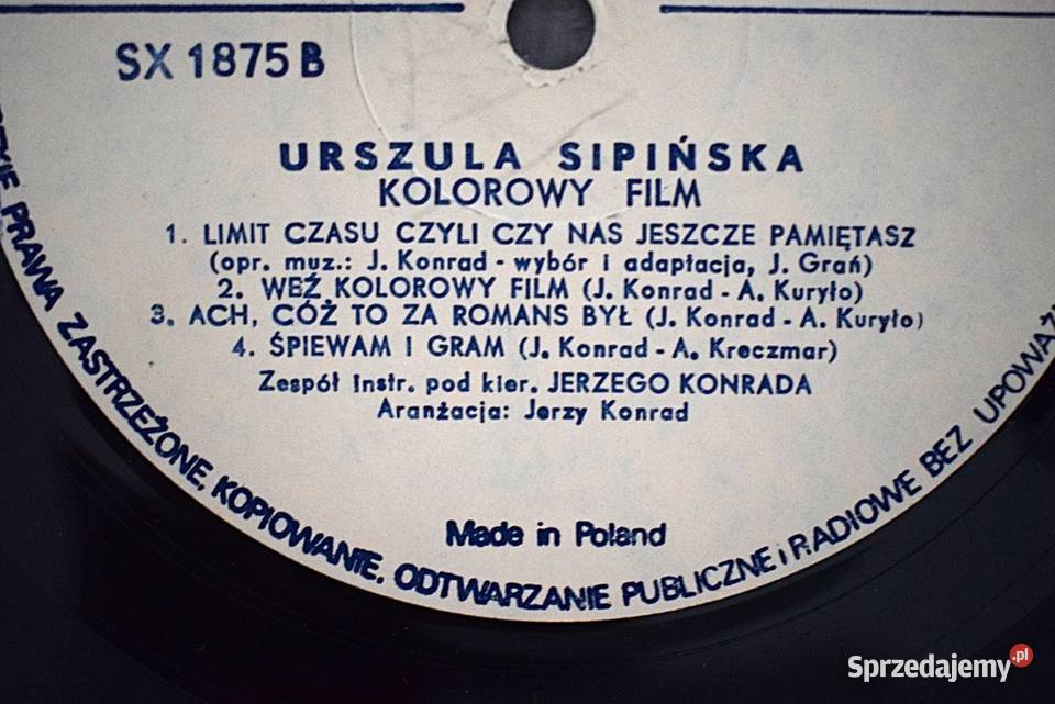 Urszula Sipińska Są takie dni w tygodniu 1980 płyta winylowa Chełmno