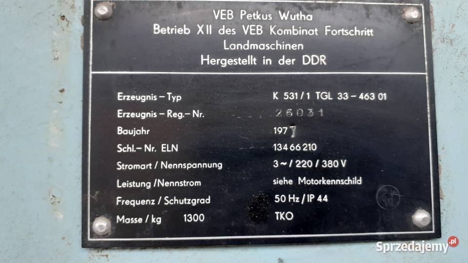 Petkus wialnia do zboża K531 Bukówiec Górny sprzedam