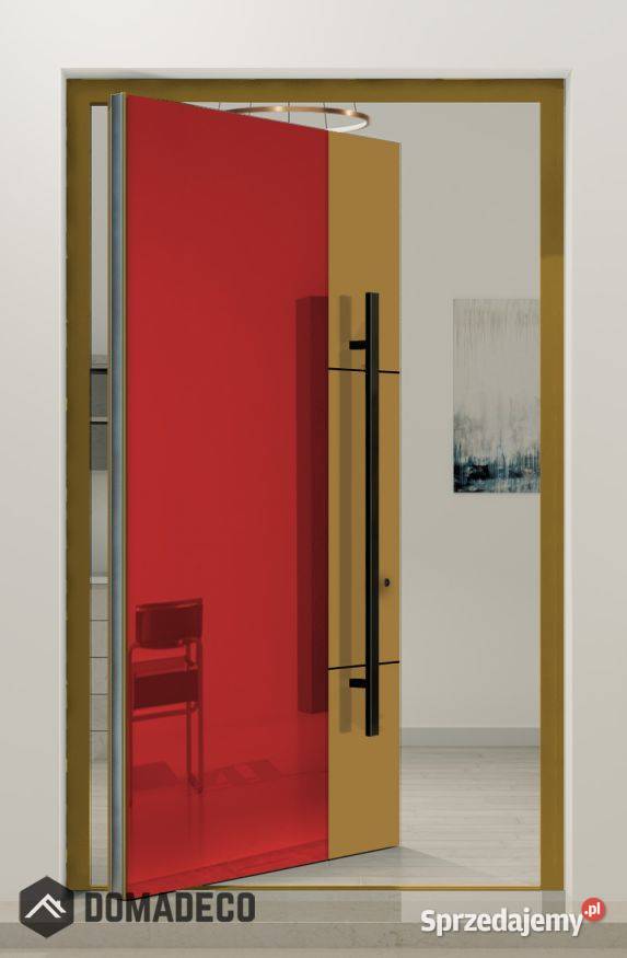 PIVOT VL21 czerwone szklane aluminiowe drzwi Warszawa