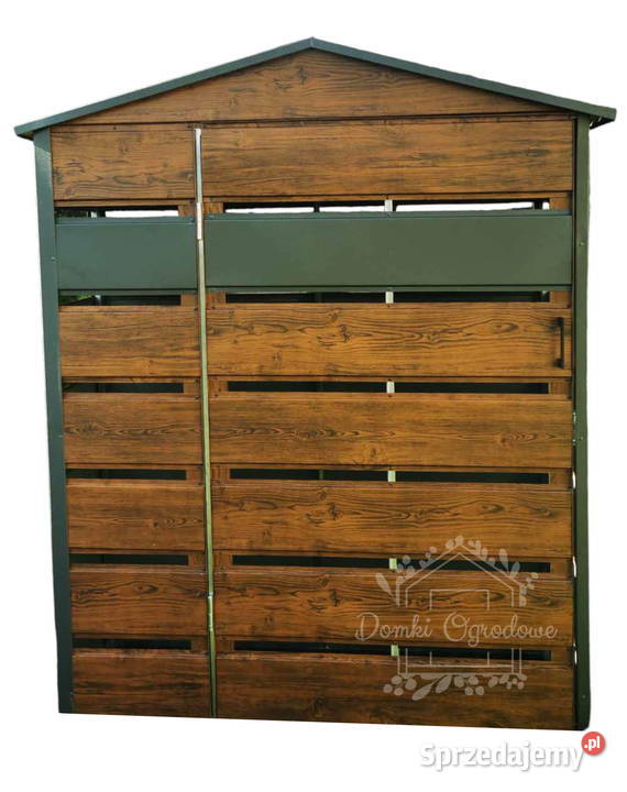 Wiata śmietnikowa dwuspad 13x05m antracyt z wielkopolskie Leszno sprzedam