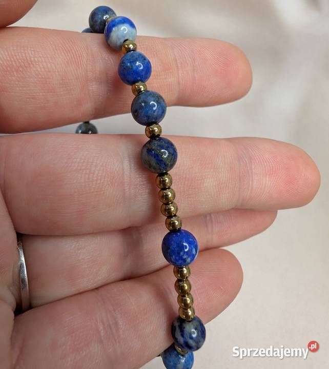 Bransoletka różaniec kamienie naturalne lapis Lublin