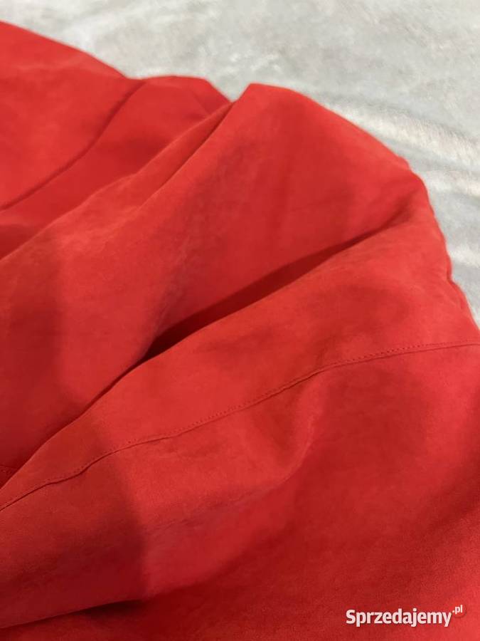 Czerwona kurtka matowa parka Cropp HIT podkarpackie Jasło