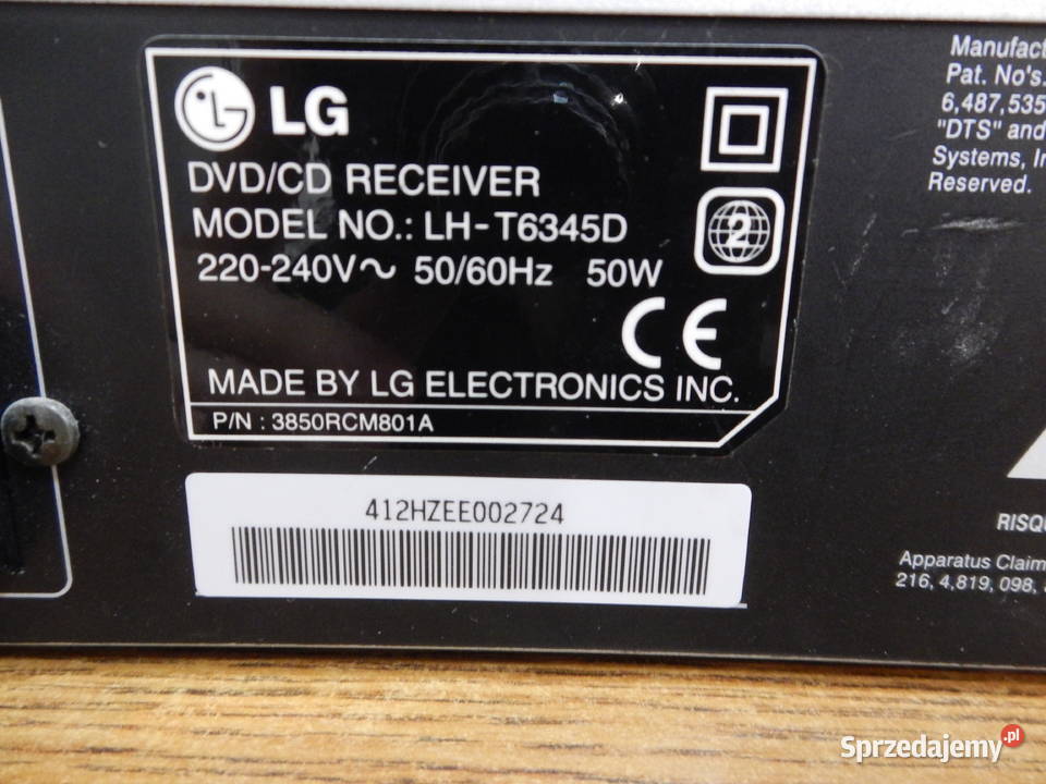 Odtwarzacz DVD LG LHT6345
