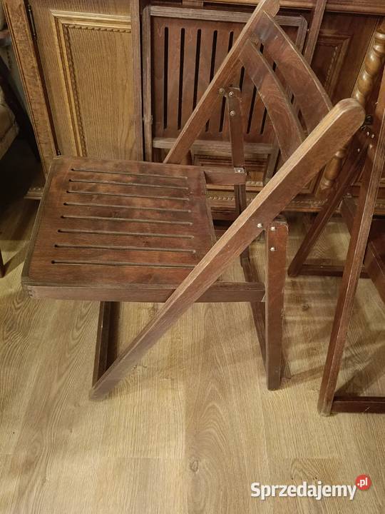 Krzesła drewniane składane Krzesła sprzedam