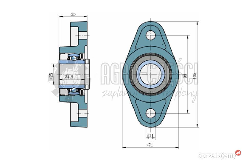 ŁOŻYSKO Z OBUDOWĄ PASUJE DO LEMKEN 3199367 25mm dolnośląskie