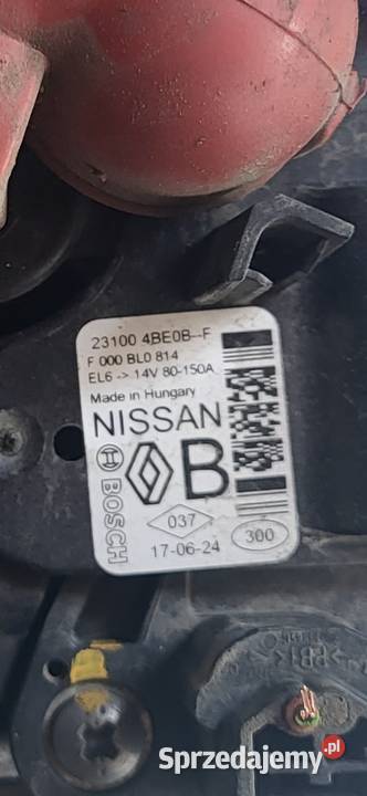 Alternator Renault Nissan 231004BE0BF 150A Mielec