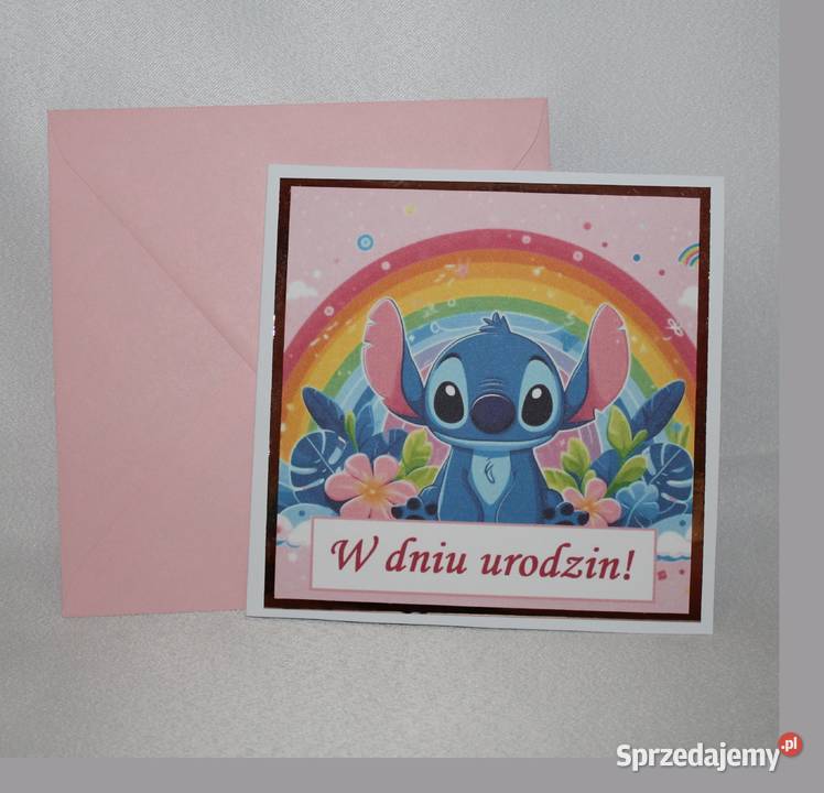 Kartka na urodziny imieniny Lilo i Stitch Sticz Stare Miasto