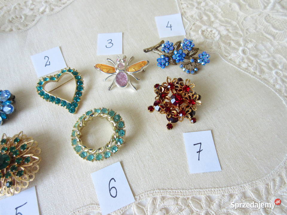 Stara biżuteria broszki lata 80 Straszydle