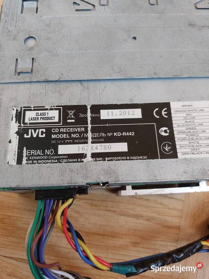 Radio samochodowe JVC KDR442 Cholerzyn