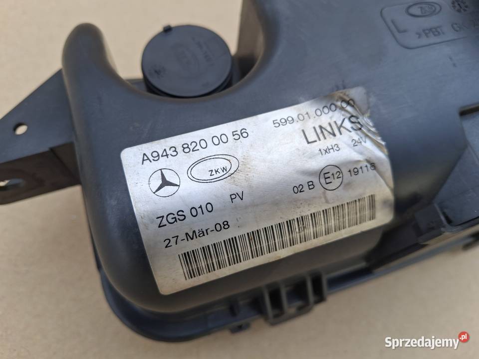 MERCEDES ACTROS MP2 MP3 HALOGEN LEWY
