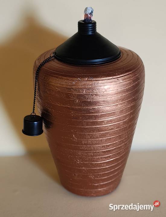 Lampa oliwna olejna naftowa Ceramiczna duża Tarnów