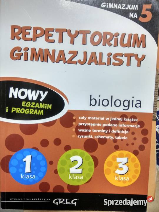 Egzamin gimnazjalny biologia Greg antykwariat