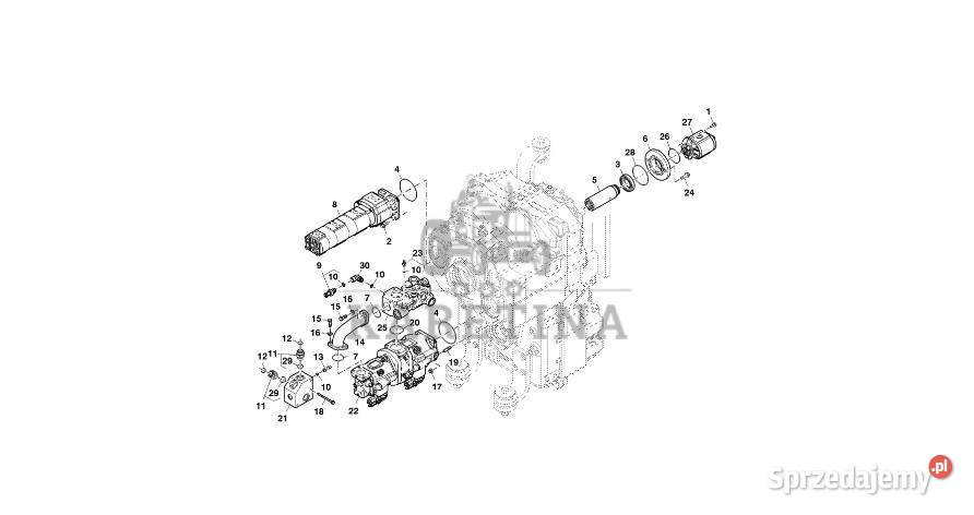 John Deere 9470RX Łącznik YZ502781 Układ Rolnictwo Jastrzębniki