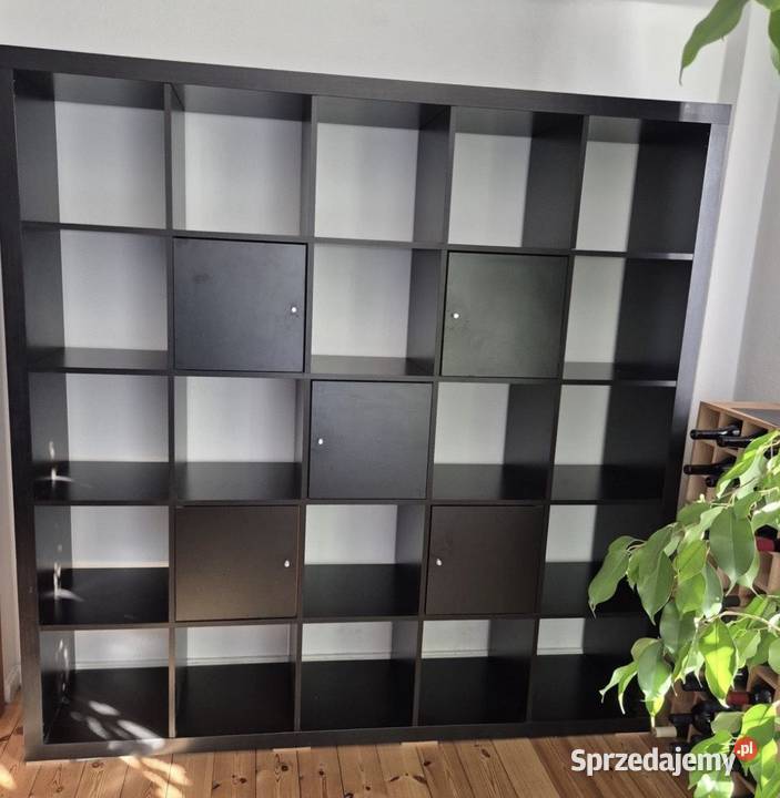 Regał IKEA KALLAX 182x182 5 drzwiczek czarnybrąz