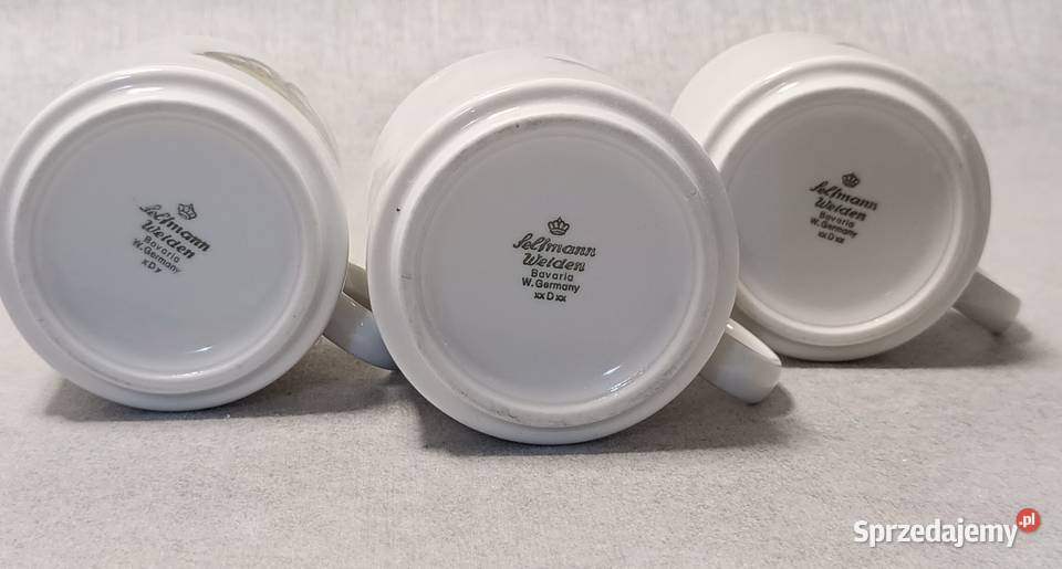 Seltmann Weiden Zestaw Porcelanowych Kubków Porcelana i szkło