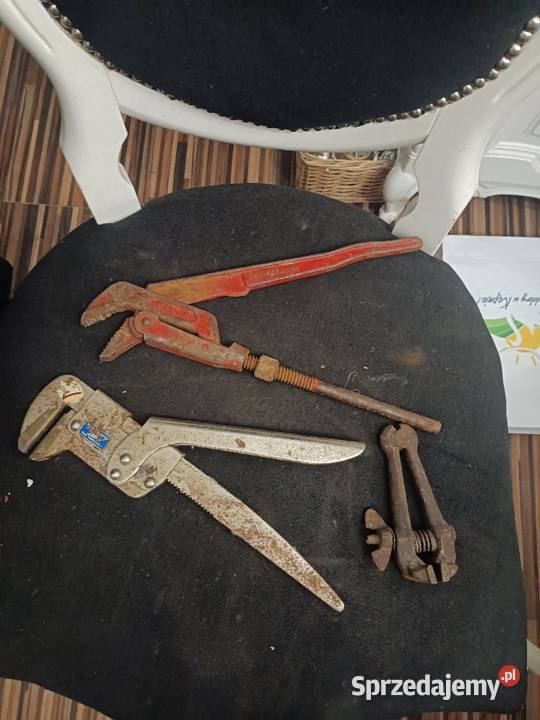 Stare narzędzia ślusarskie hydrauliczne itp