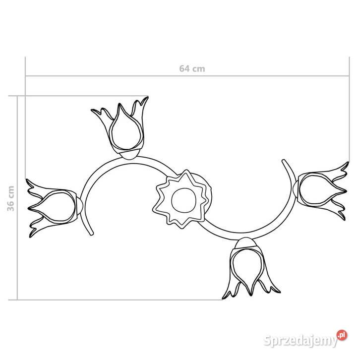 Lampa sufitowa ze szklanymi kloszami na 5 Warszawa
