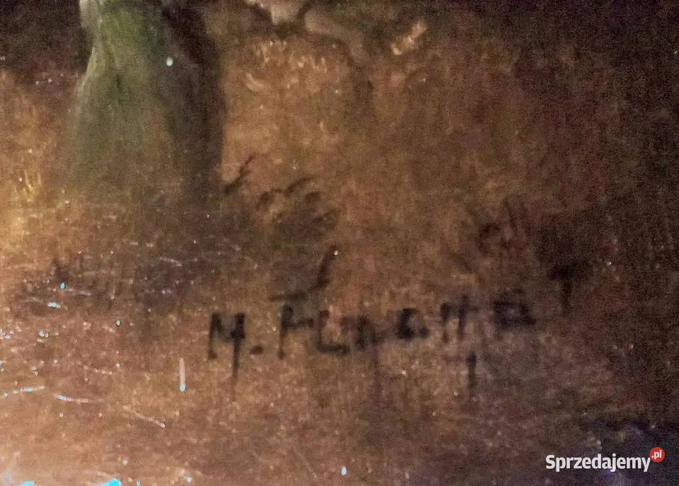 Park stary obraz olejny Malarstwo Kartuzy