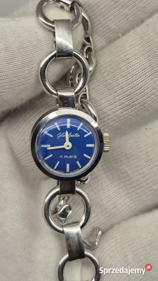 Damski biżuteryjny zegarek Glashutte Chorzów sprzedam