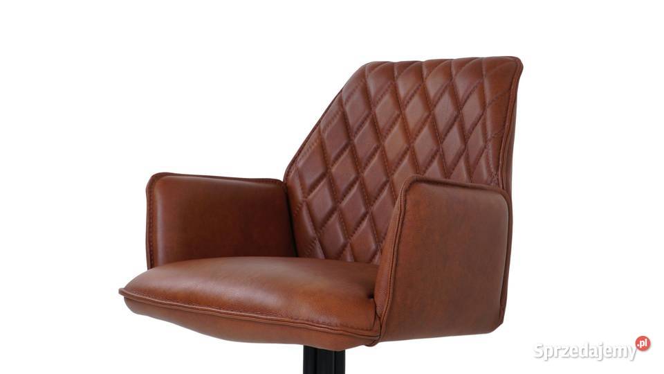 Krzesło Rio w brązowej skórze naturalnej 65cm