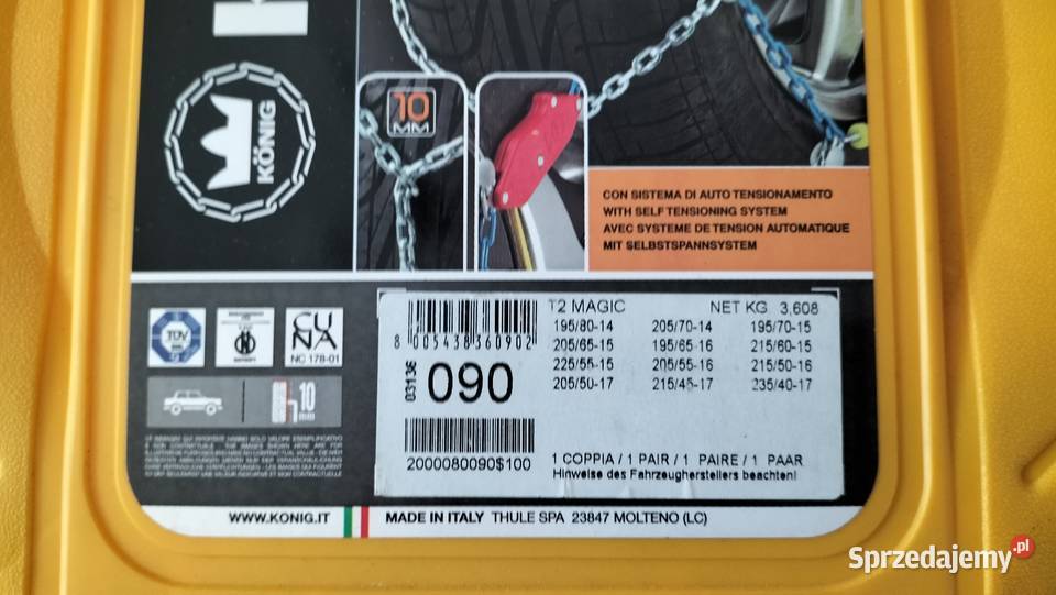 Sprzedam łańcuchy śniegowe Konig 16 Pozostałe Bielsko-Biała