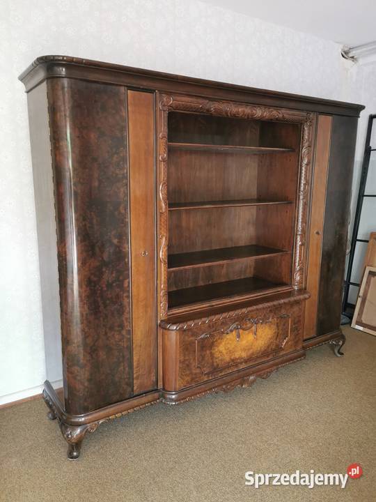 Komplet mebli gabinetowych z 1930 roku biurko dolnośląskie Wrocław