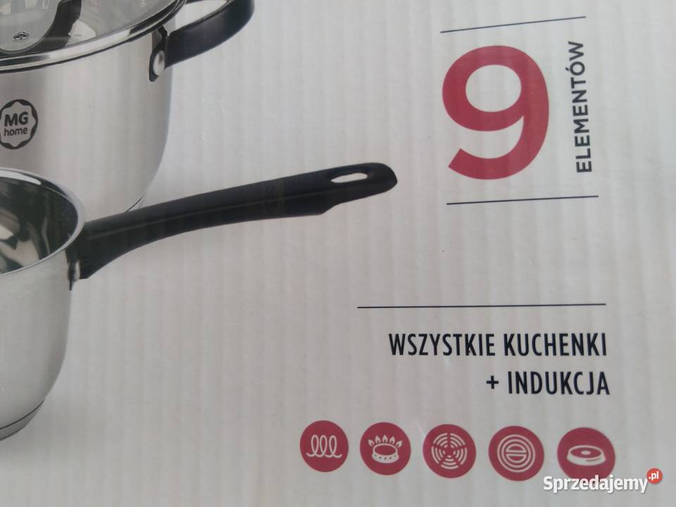 NAJTANIEJ Zestaw Garnków 9el Garnki Pokrywki śląskie Zabrze