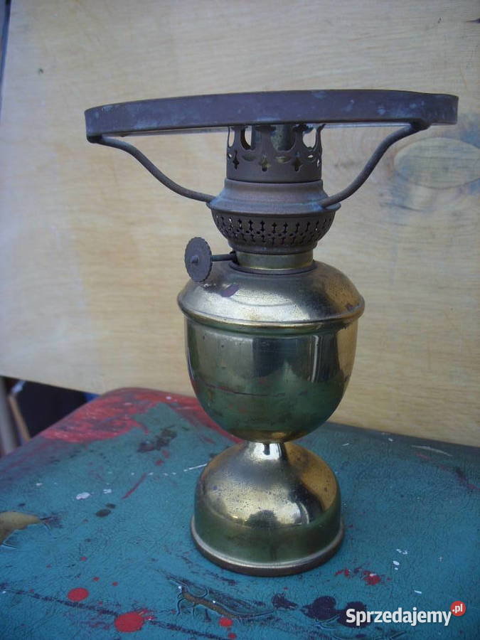 Stara mosiezna lampa naftowa BRENNER KOSMOS Wołów