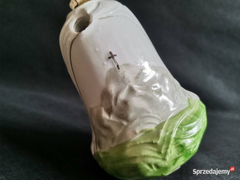 Stary porcelanowy przedwojenny ciężarek do lampy Porcelana i szkło