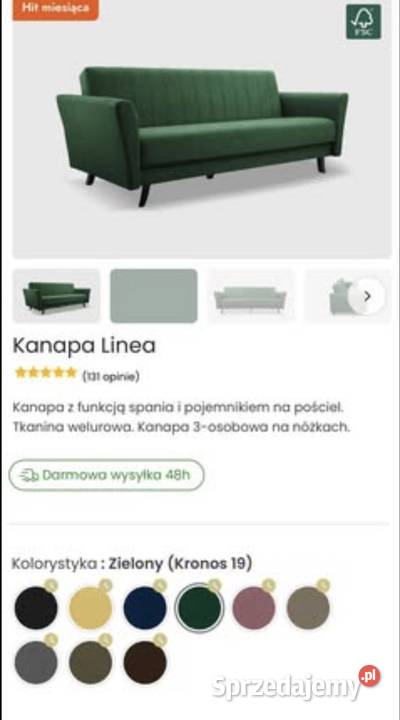 Sprzedam kanapę rozkładaną nowa Bełchatów sprzedam