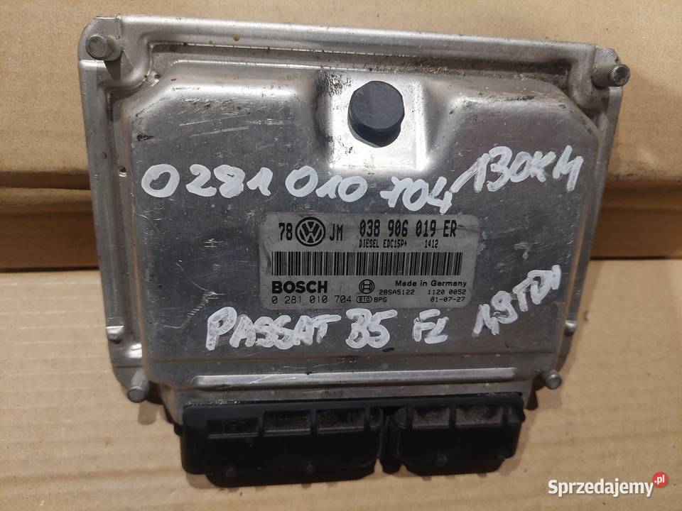 VW PASSAT 19TDI komputer sterownik 0281010704 osobowe Kielce
