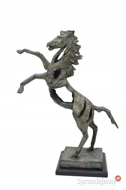 Abstracykjna Nowoczesna Rzeźba z Brązu Dziki Koń Kraków