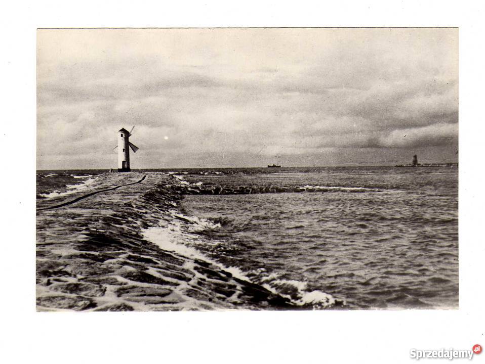 ŚWINOUJŚCIE POCZTÓWKA CZARNO BIAŁA Pocztówki i karty telefoniczne Krynki