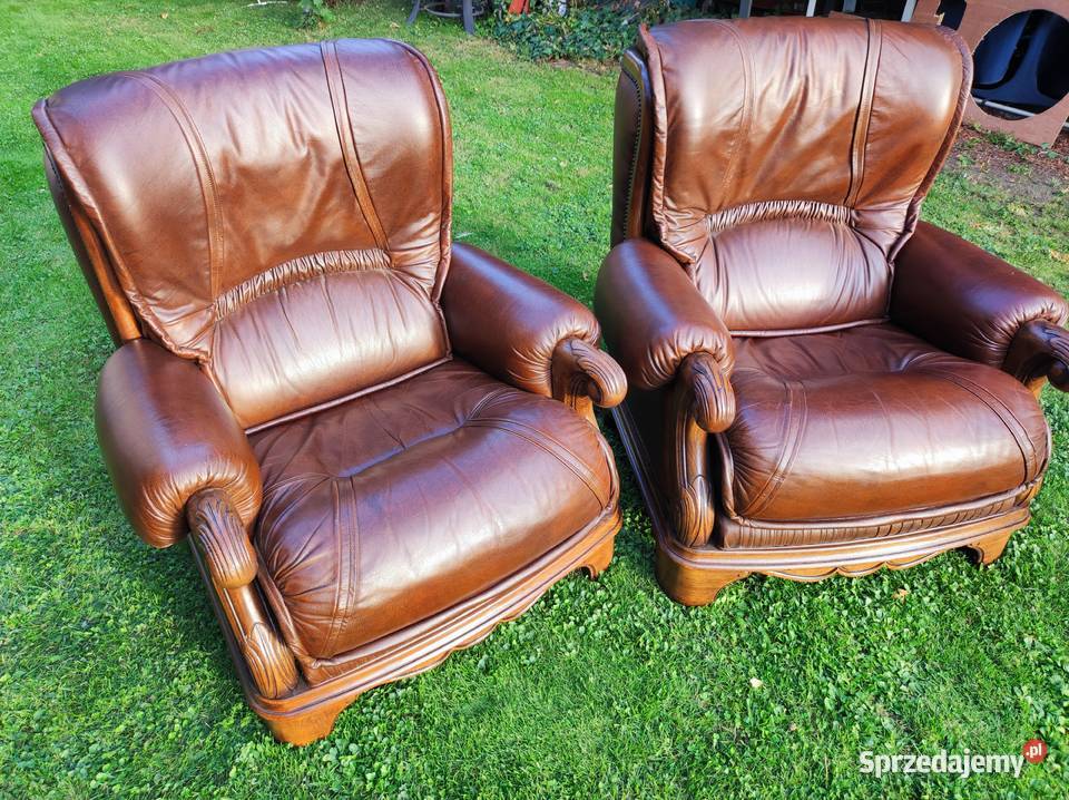 Komplet wypoczynkowy skórzanej 3 1 1 Łagiewniki