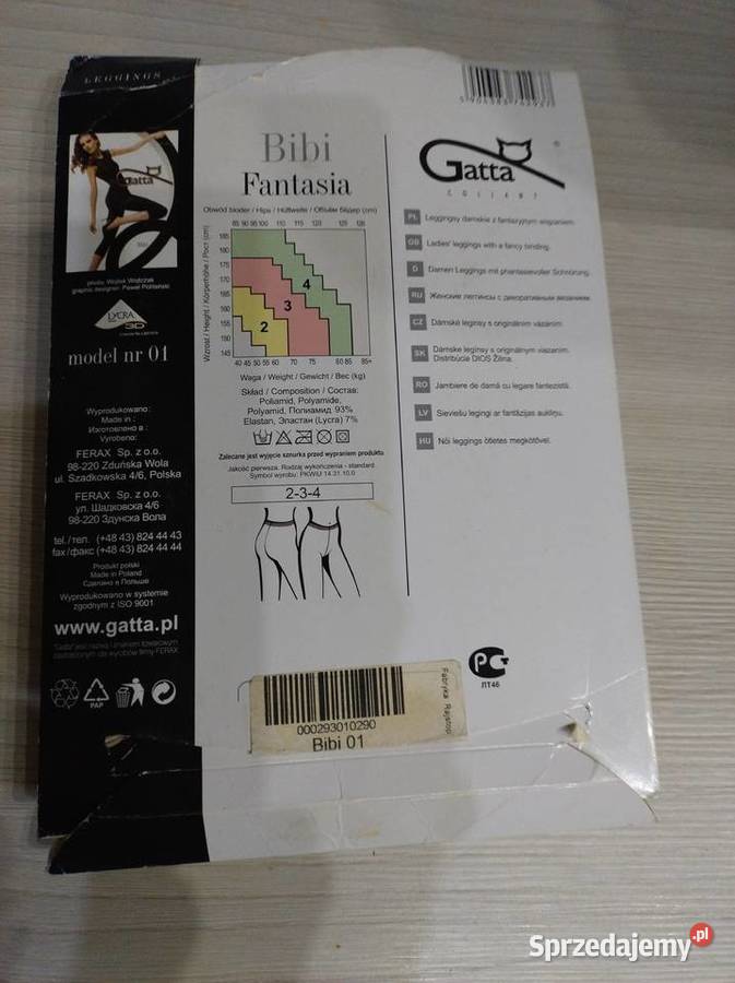 Legginsy kryjące w kolorze czarnym Gatta Dla kobiet Lublin