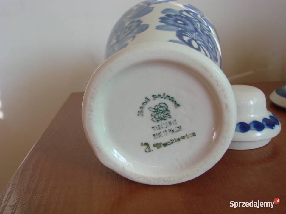 Włocławek fajansowy wazon Pruszcz Gdański
