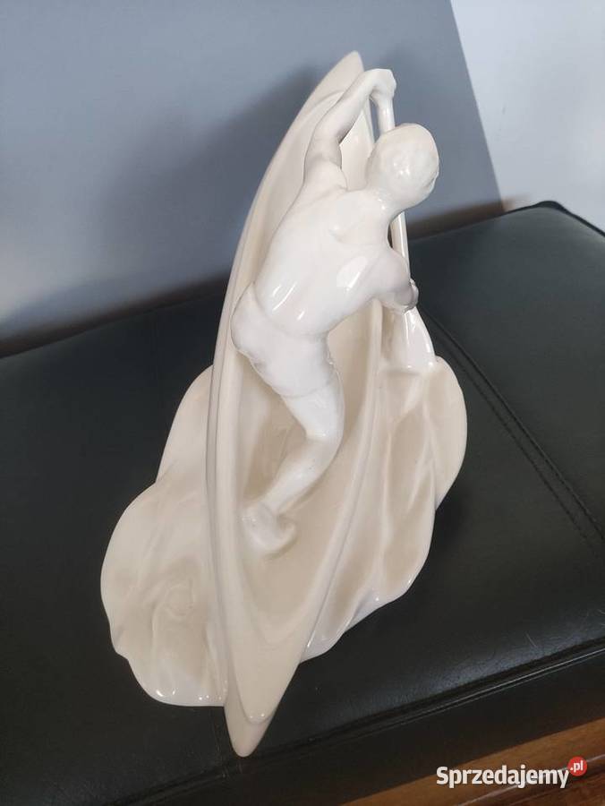 Duża ceramiczna figura Jihokera Bechyn lubelskie Janów Lubelski